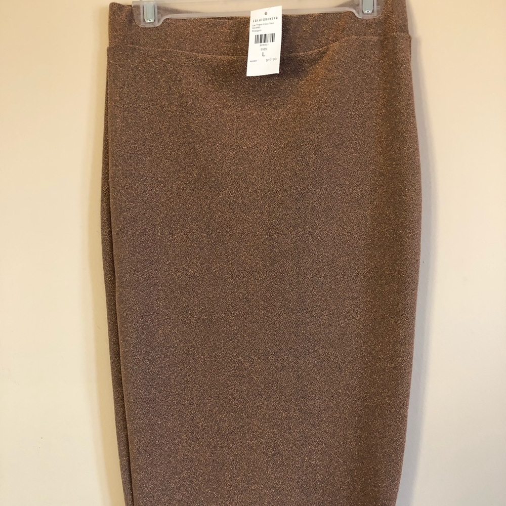 Fashionova Rose Gold Pencil Skirt
